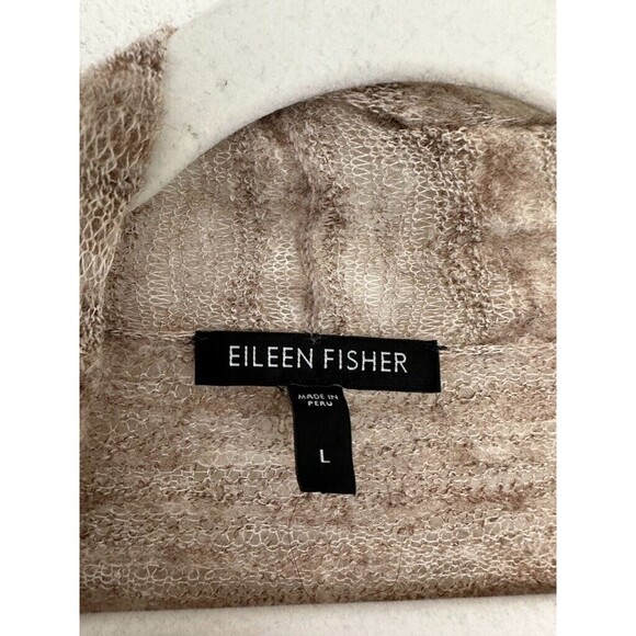 Eileen Fisher Women's Open Front Baby Alpaca Waterfall Cardigan Beige Size Large - Picture 4 of 8